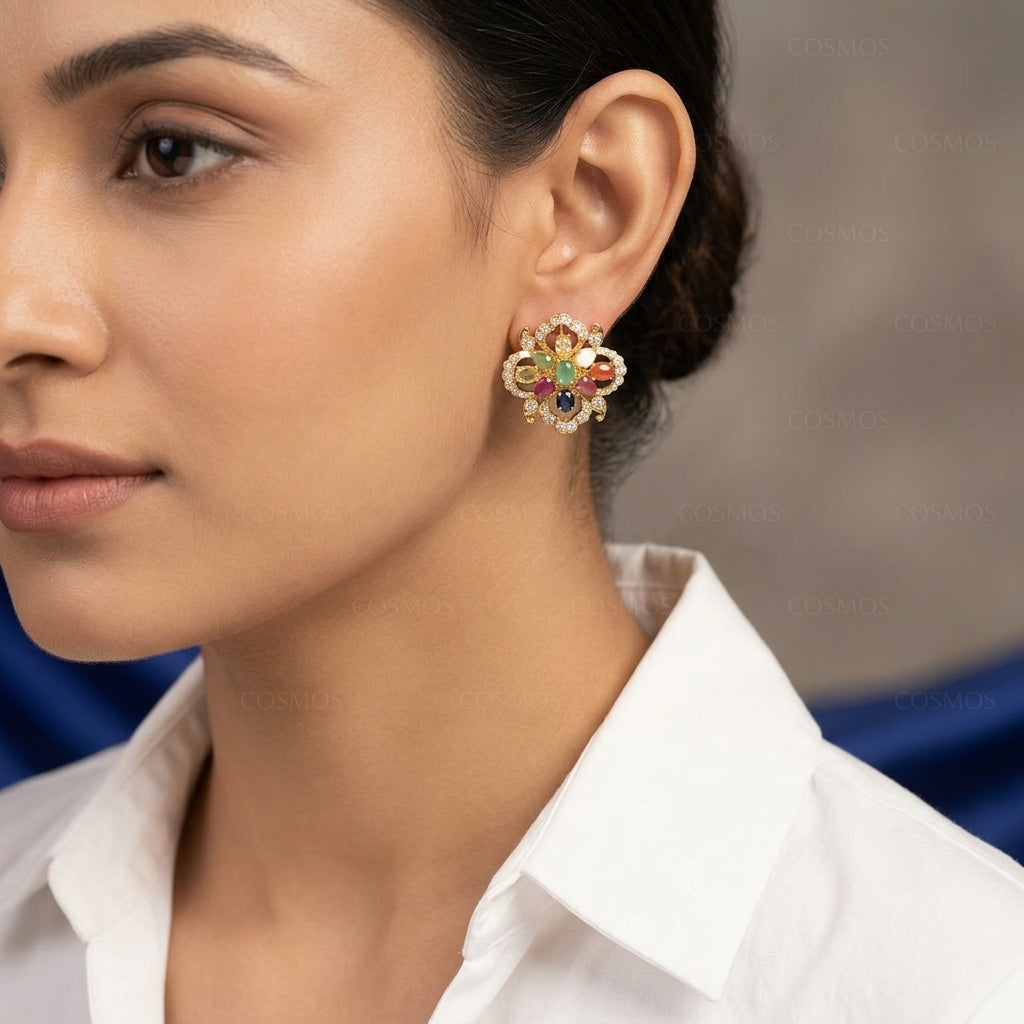 Earrings worn - EAG18D90710 - Cosmos Lab Grown Diamonds