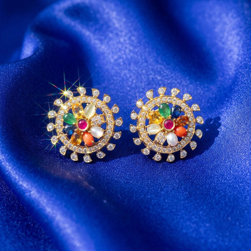 Earrings closeup - EAG18D90706 - Cosmos Lab Grown Diamonds