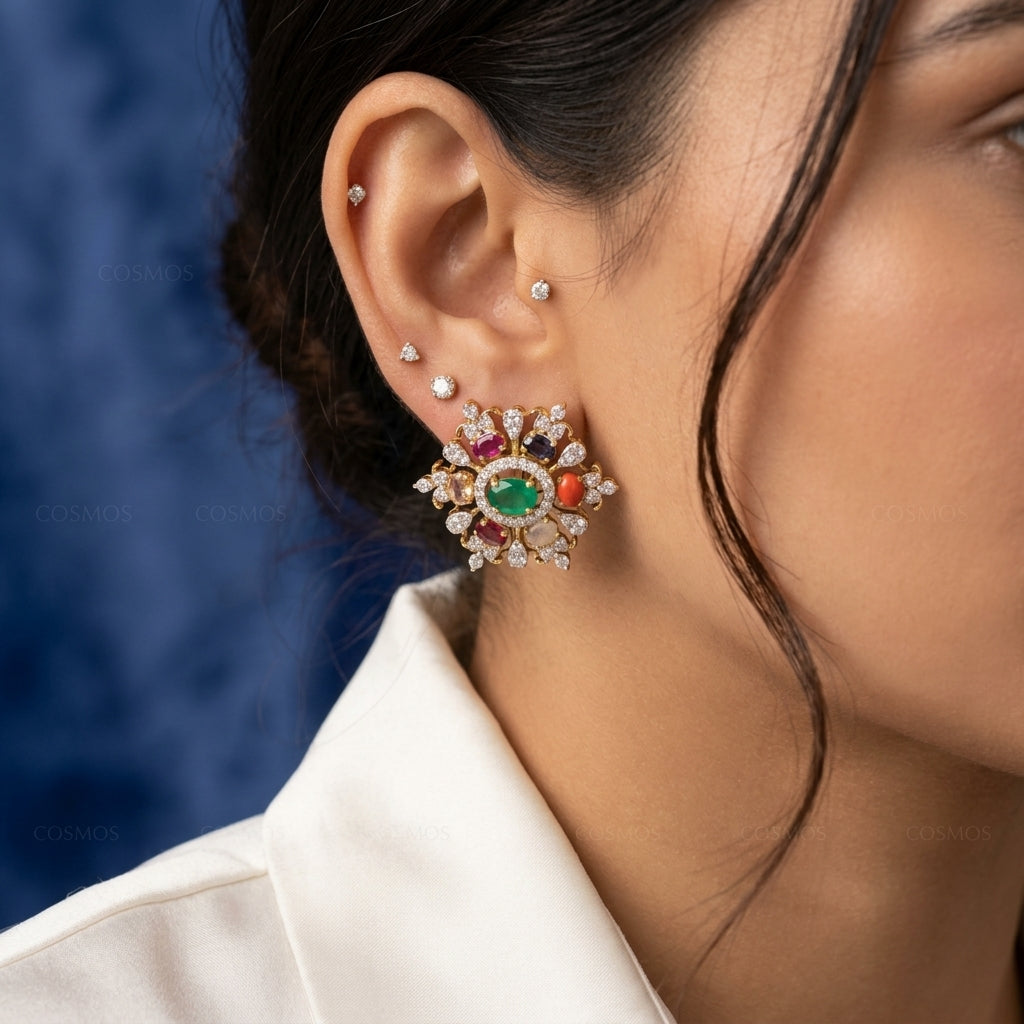 Earrings worn - EAG18D90699 - Cosmos Lab Grown Diamonds