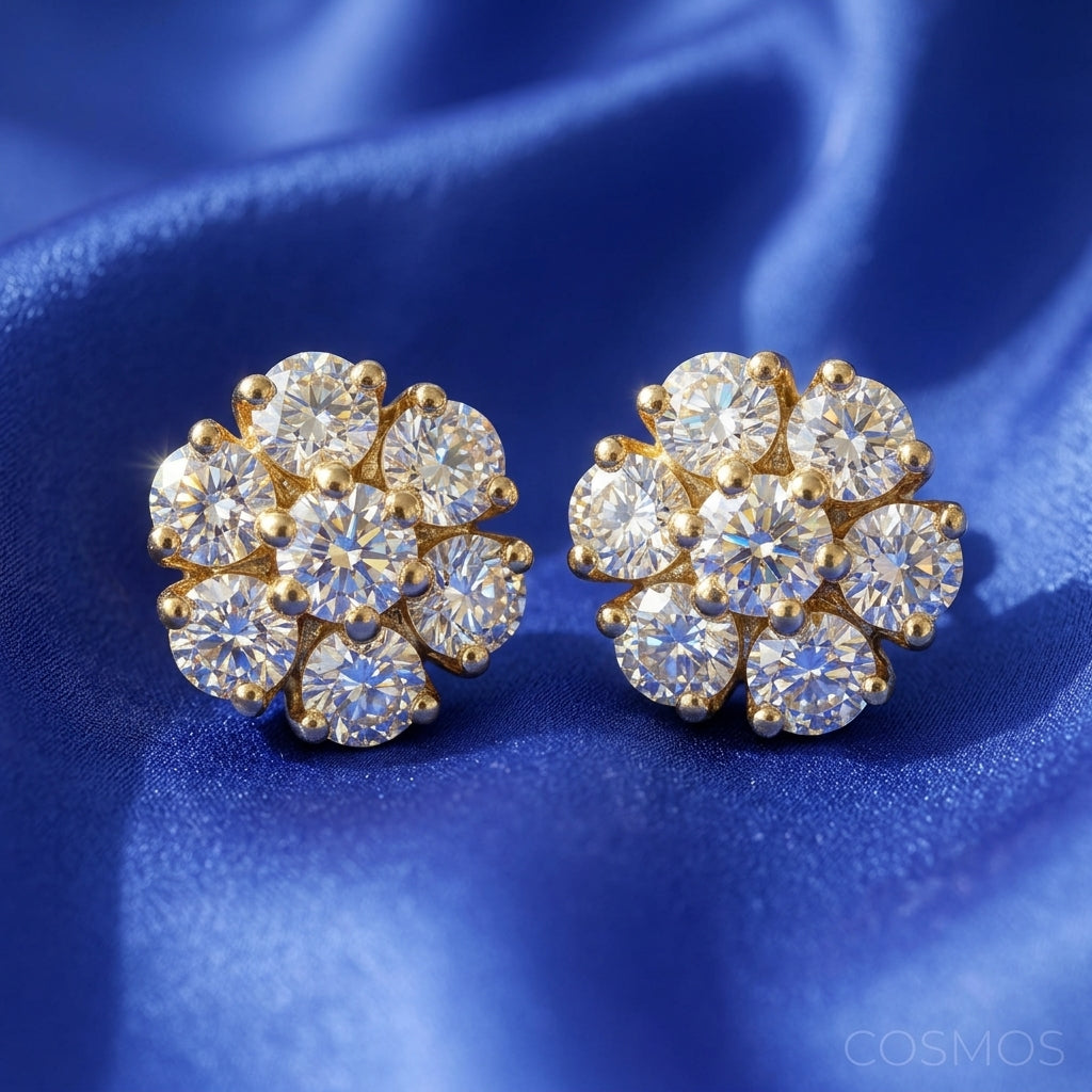 Earrings closeup - EAG18D90697 - Cosmos Lab Grown Diamonds
