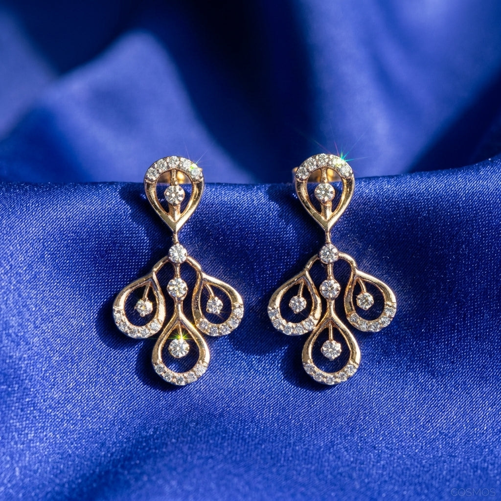 Earrings closeup - EAG14D90847 - Cosmos Lab Grown Diamonds