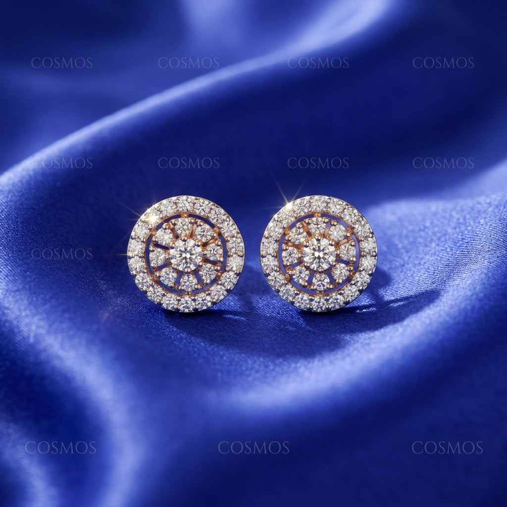 Earrings closeup - EAG14D90725 - Cosmos Lab Grown Diamonds