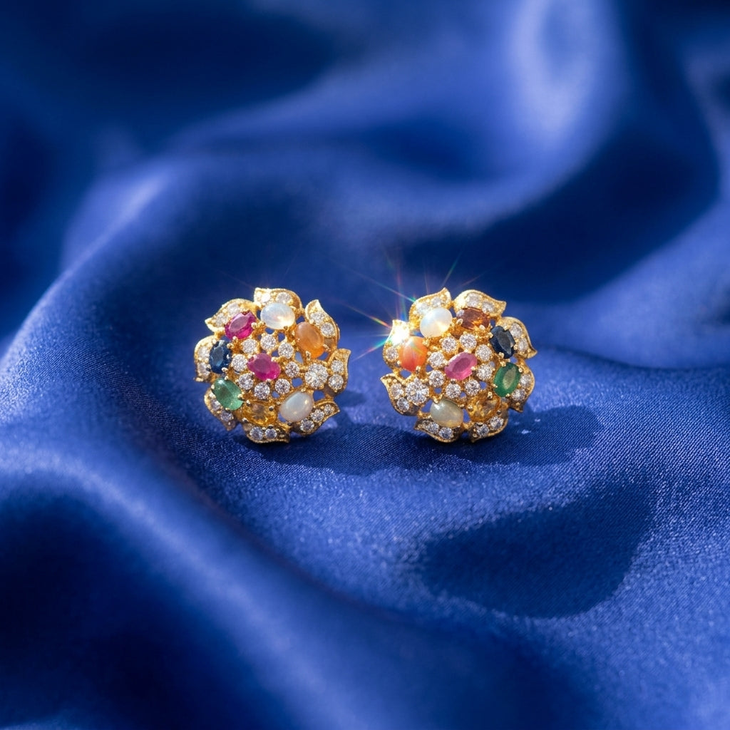 Earrings closeup - EAG18D90749 - Cosmos Lab Grown Diamonds