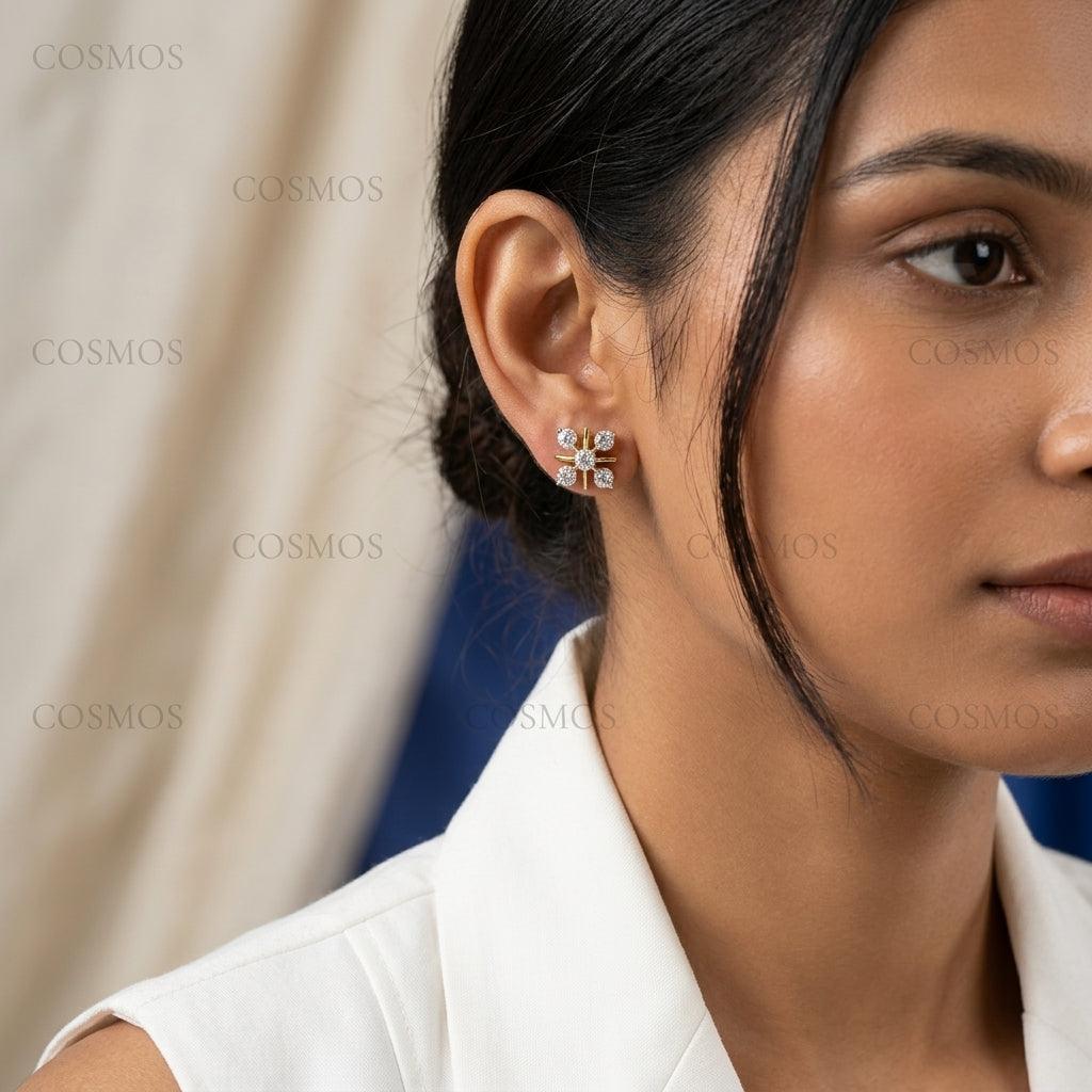 Earrings worn - EAG18D90754 - Cosmos Lab Grown Diamonds