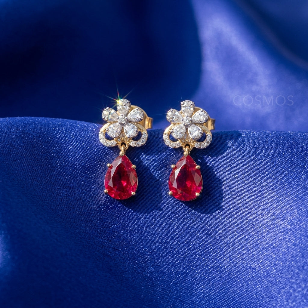 Earrings closeup - EAG14D90745 - Cosmos Lab Grown Diamonds