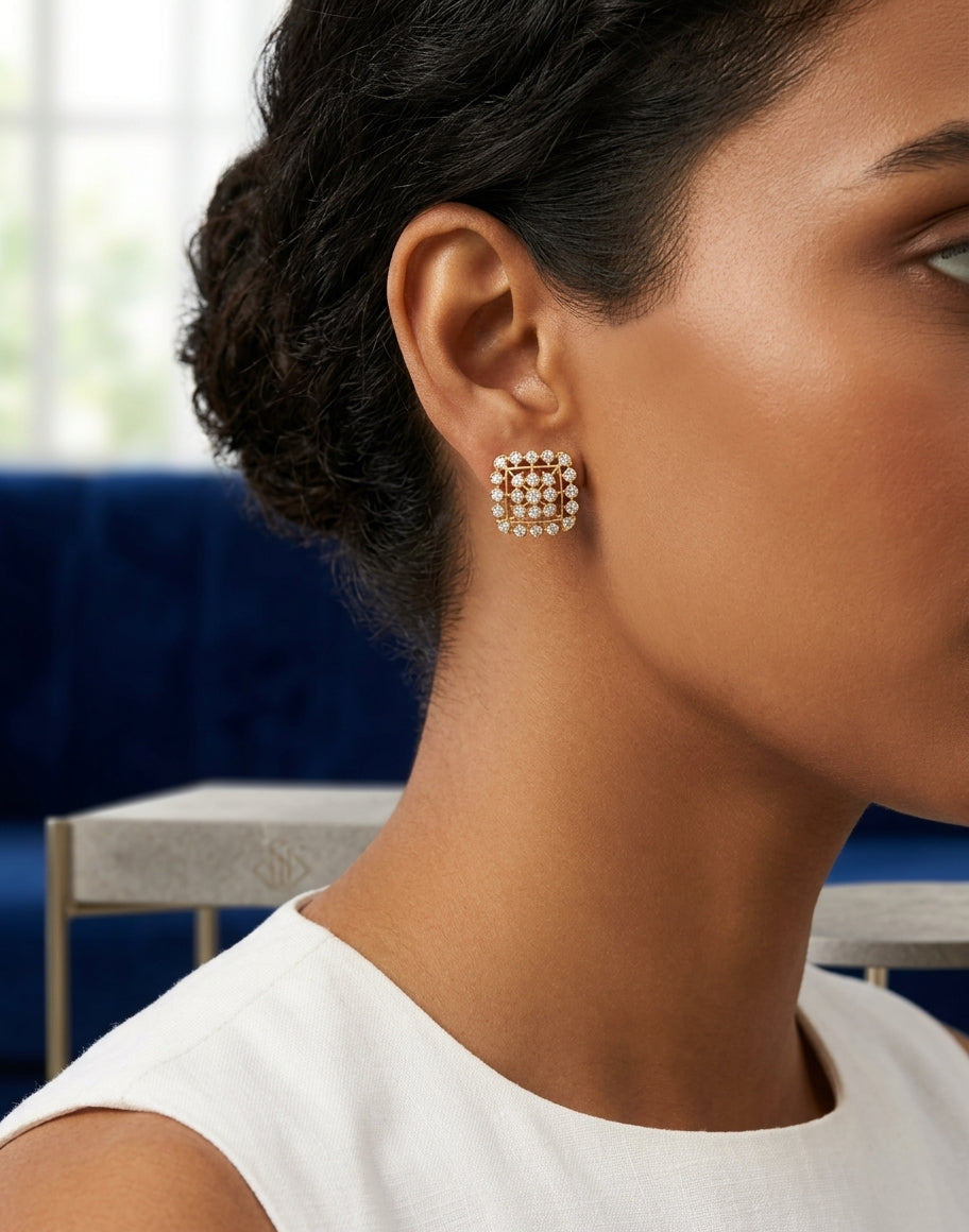 Earrings worn - EAG14D90917 - Cosmos Lab Grown Diamonds