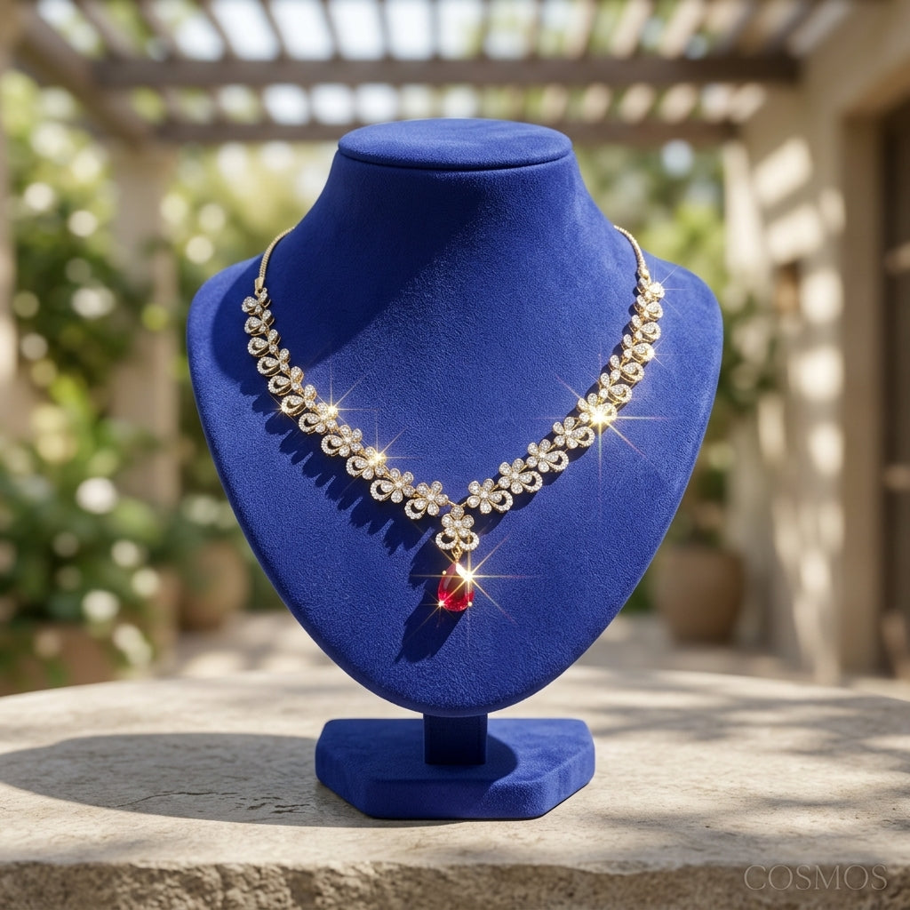 Necklace closeup - NEG14D90294 - Cosmos Lab Grown Diamonds