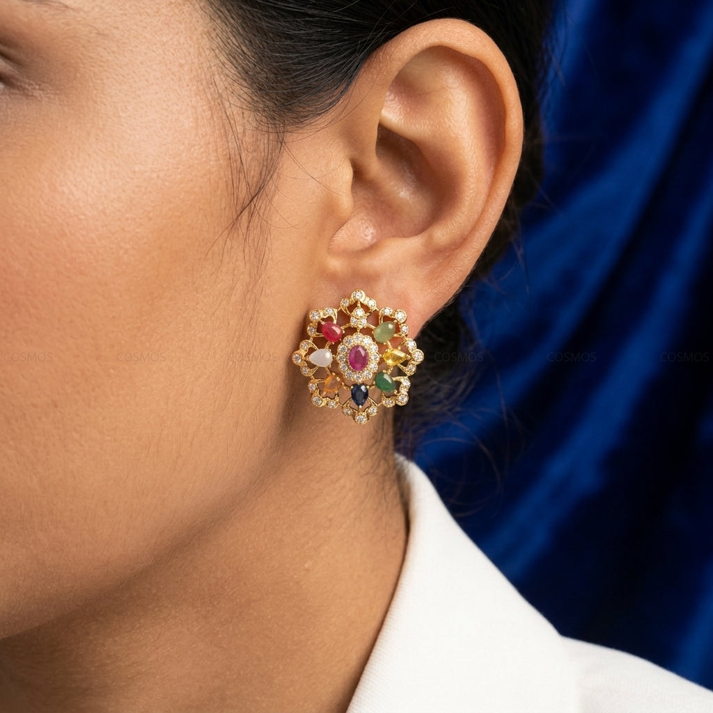 Earrings worn - EAG18D90709 - Cosmos Lab Grown Diamonds