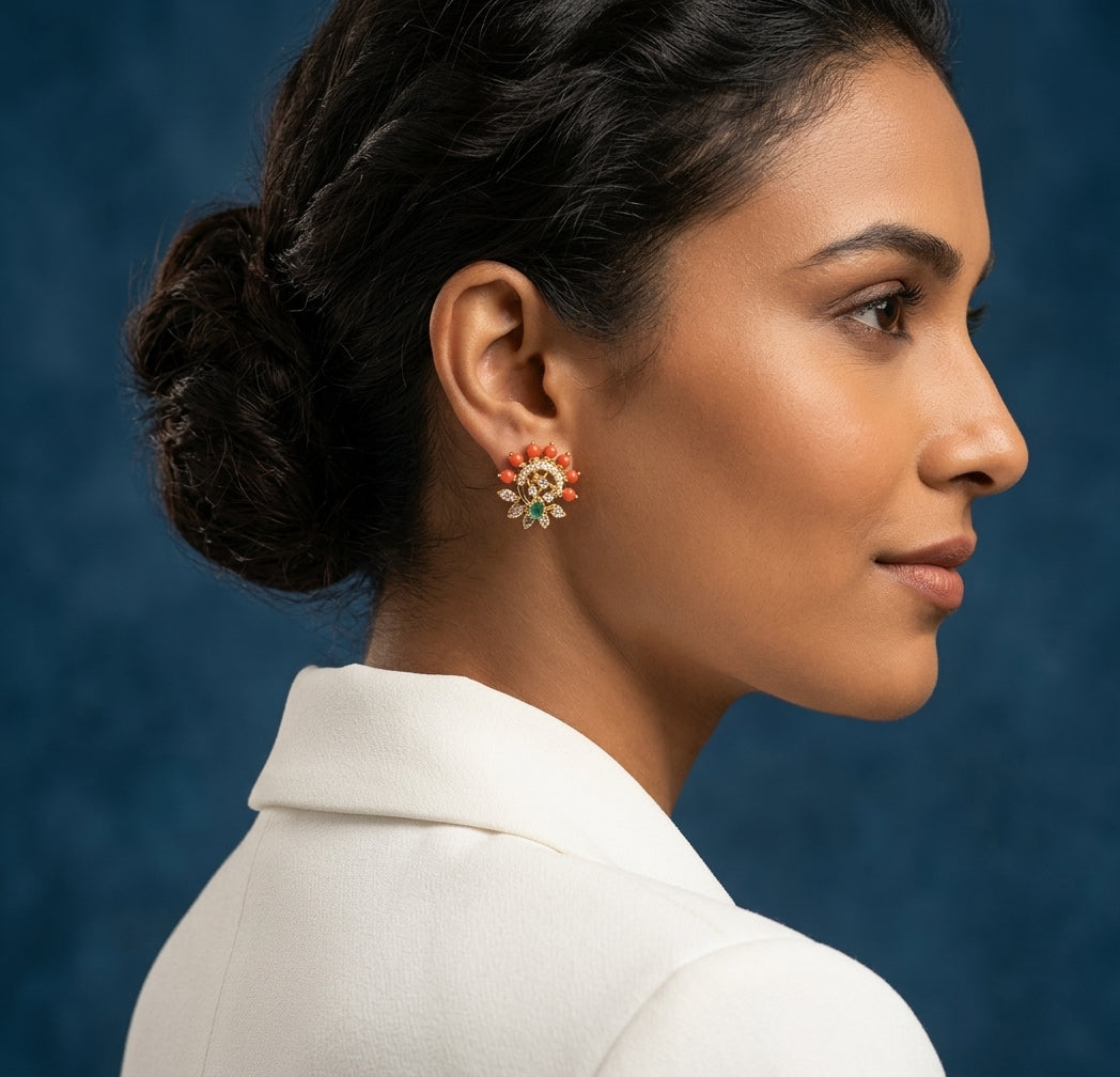 Earrings worn - EAG14D90916 - Cosmos Lab Grown Diamonds