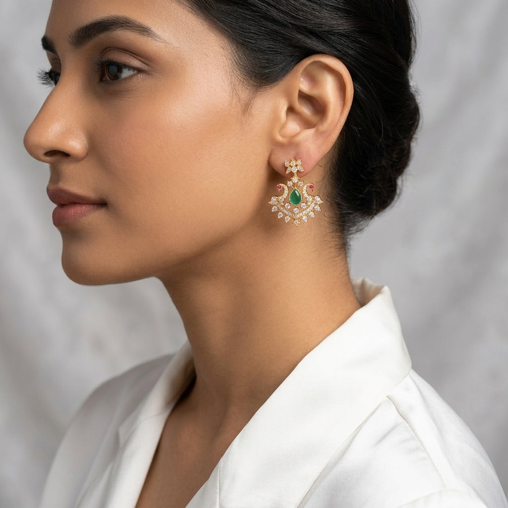 Earrings worn - EAG14D90827 - Cosmos Lab Grown Diamonds