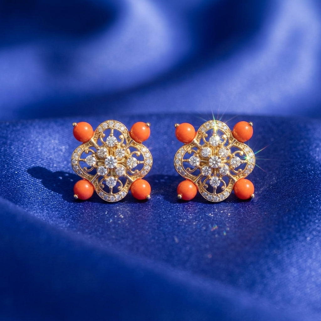 Earrings closeup - EAG18D90683 - Cosmos Lab Grown Diamonds