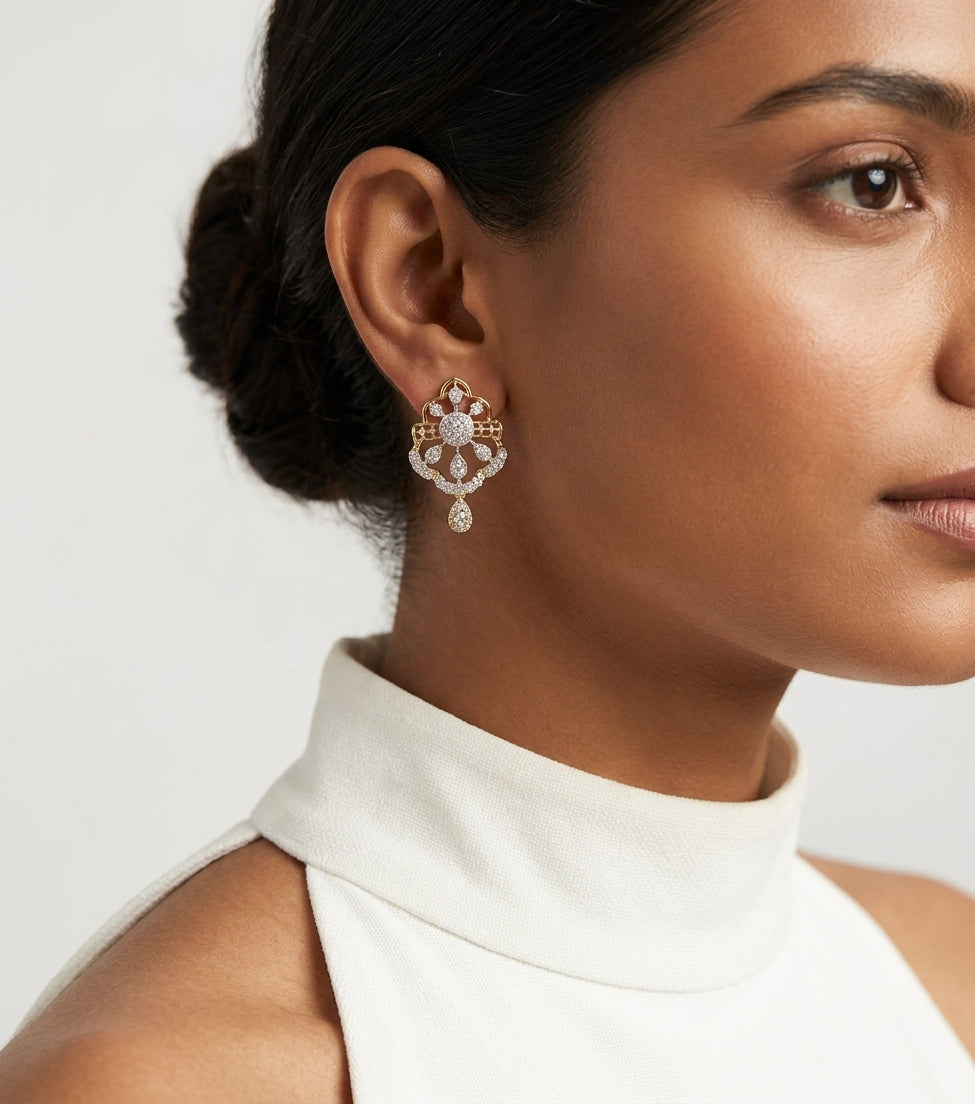 Earrings worn - EAG14D90682 - Cosmos Lab Grown Diamonds