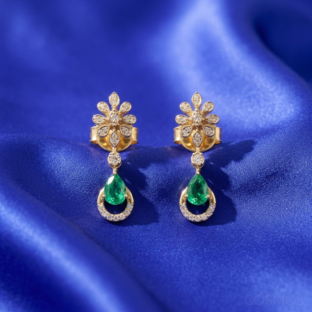 Earrings closeup - EAG14D90956 - Cosmos Lab Grown Diamonds