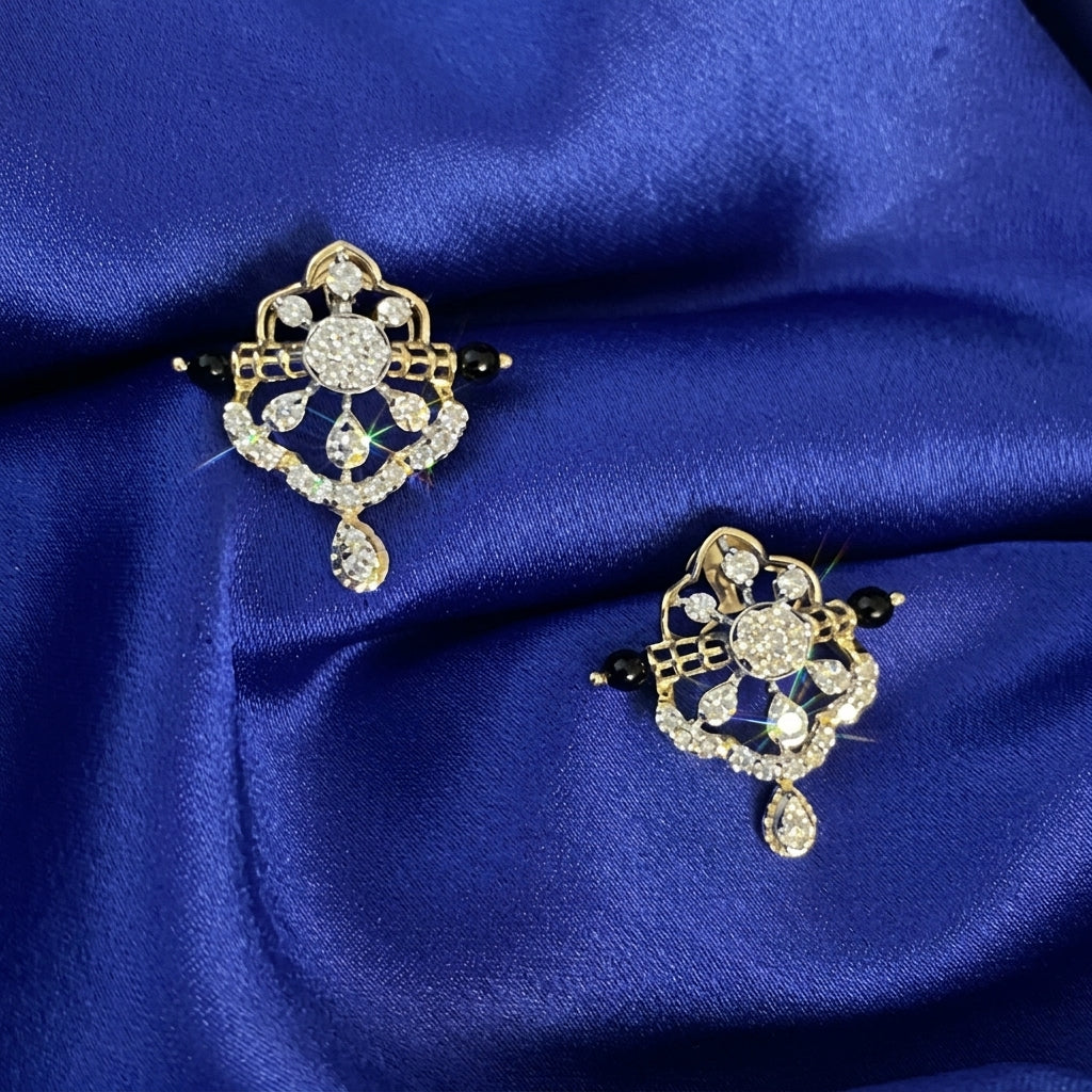 Earrings closeup - EAG14D90682 - Cosmos Lab Grown Diamonds