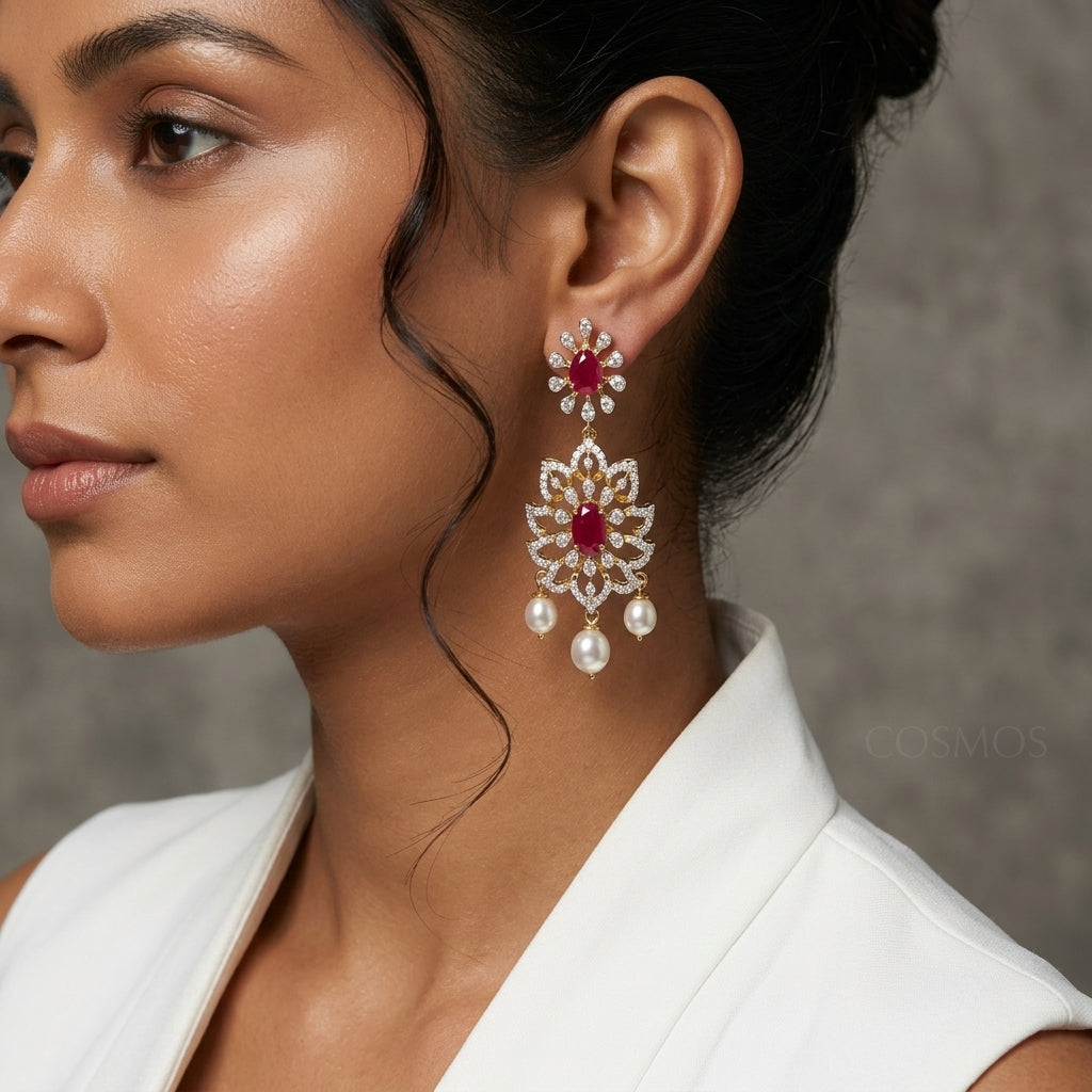 Earrings worn - EAG18D90590 - Cosmos Lab Grown Diamonds