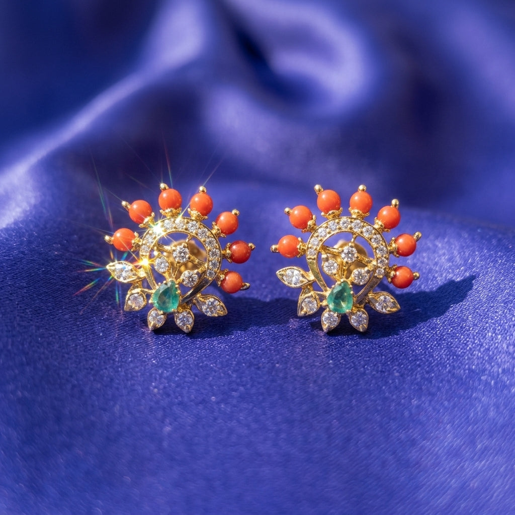 Earrings closeup - EAG14D90916 - Cosmos Lab Grown Diamonds