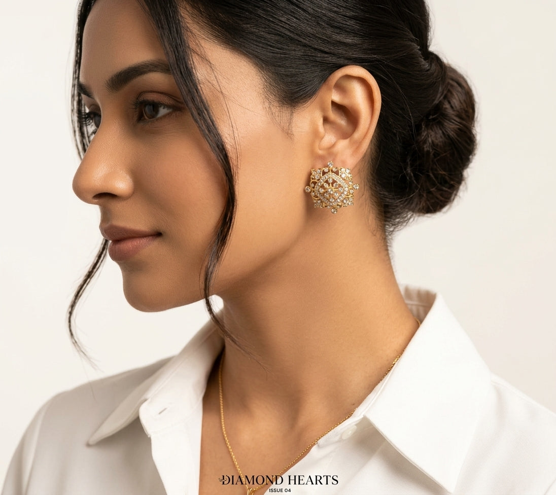 Earrings worn - EAG14D90915 - Cosmos Lab Grown Diamonds