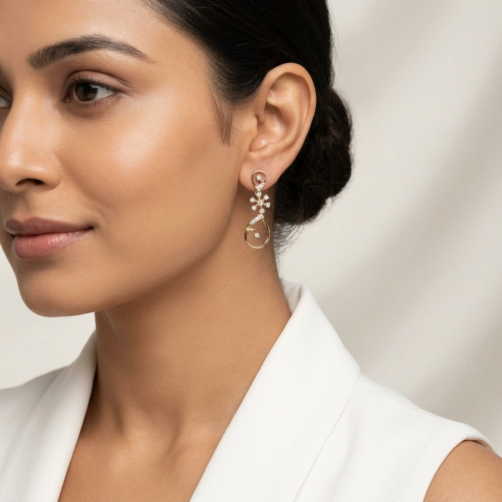 Earrings worn - EAG14D90930 - Cosmos Lab Grown Diamonds