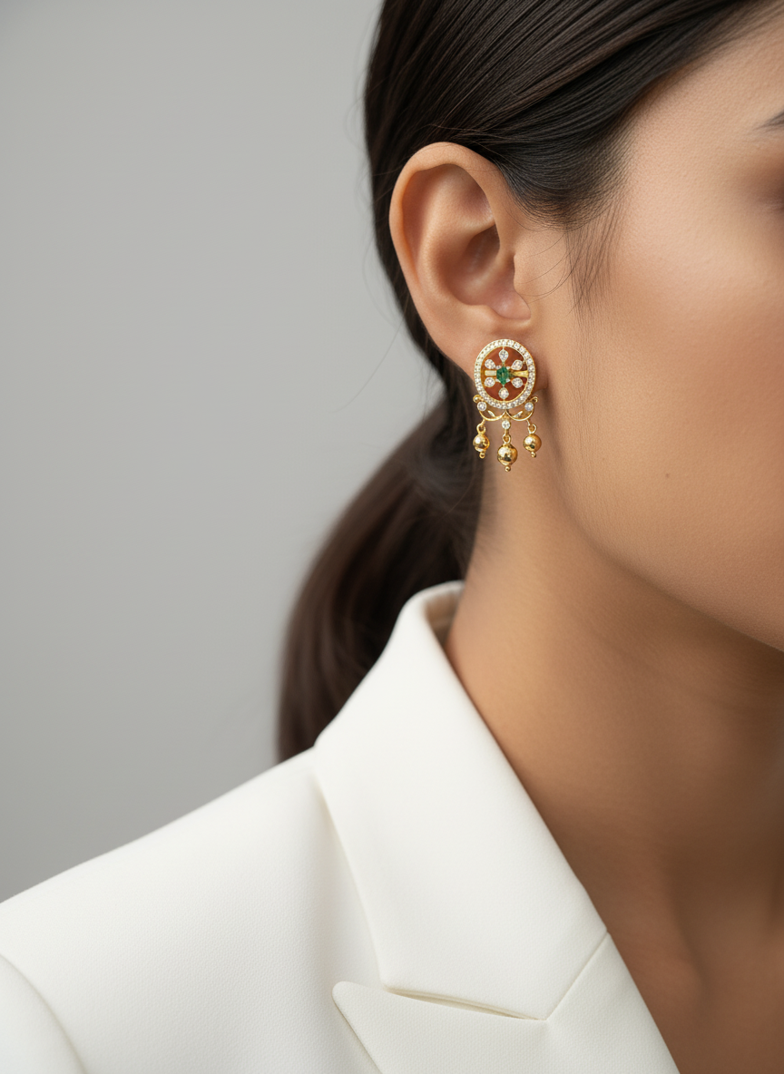 Earrings worn - EAG18D90006 - Cosmos Lab Grown Diamonds