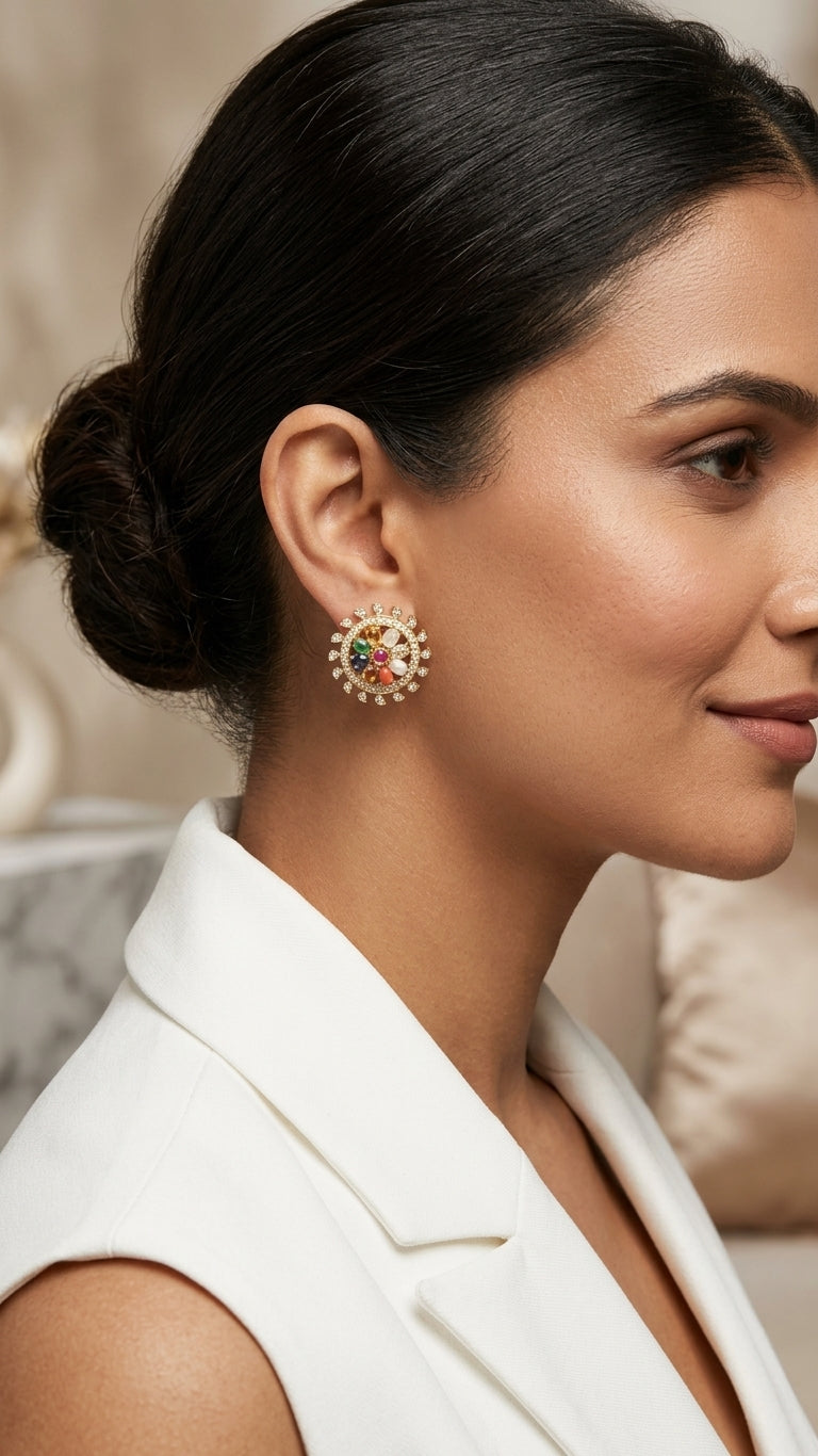 Earrings worn - EAG18D90706 - Cosmos Lab Grown Diamonds