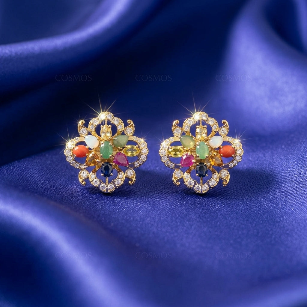 Earrings closeup - EAG18D90710 - Cosmos Lab Grown Diamonds