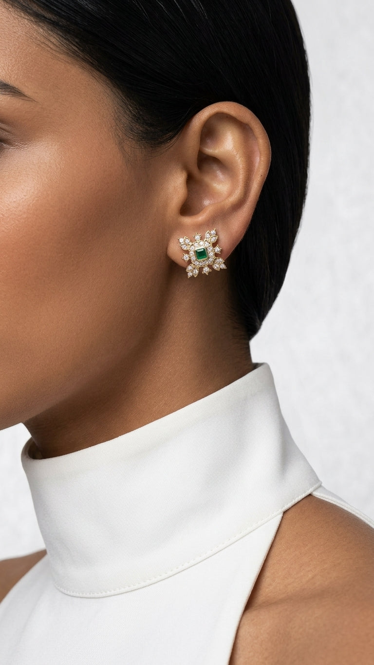 Earrings worn - EAG14D90777 - Cosmos Lab Grown Diamonds