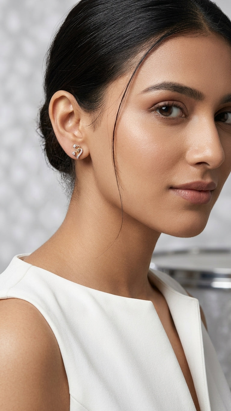 Earrings worn - EAG14D90699 - Cosmos Lab Grown Diamonds
