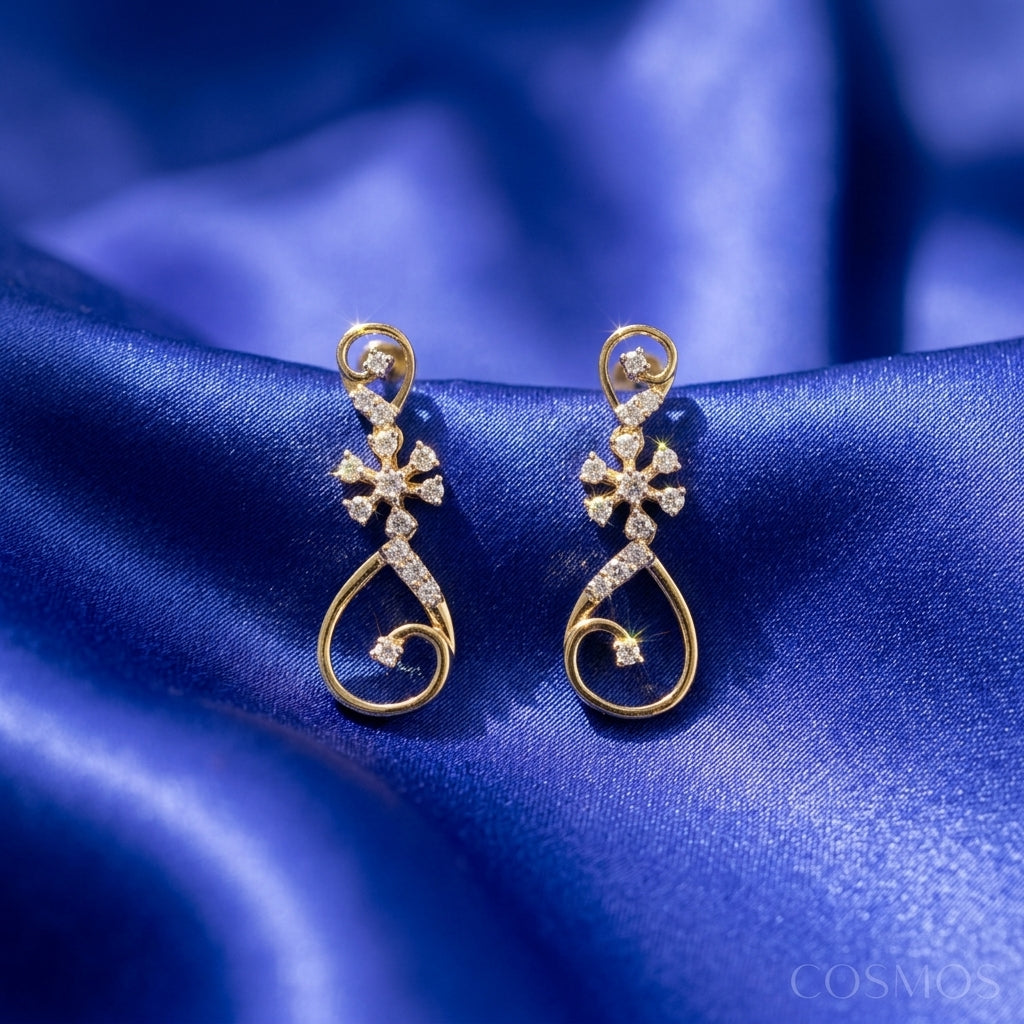 Earrings closeup - EAG14D90930 - Cosmos Lab Grown Diamonds