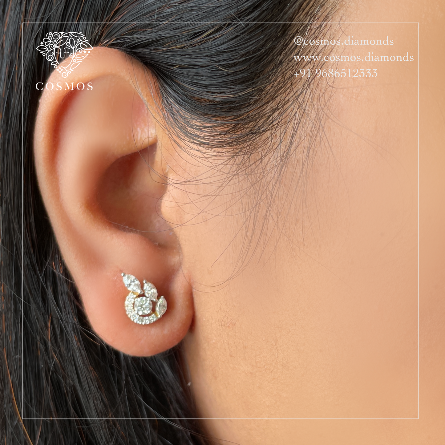 Genelia diamond earrings